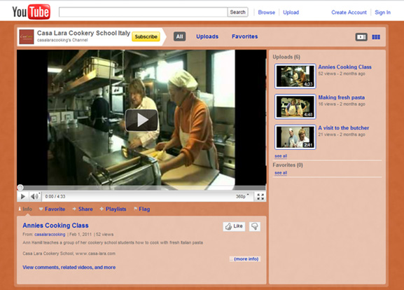 Casa Lara YouTube page