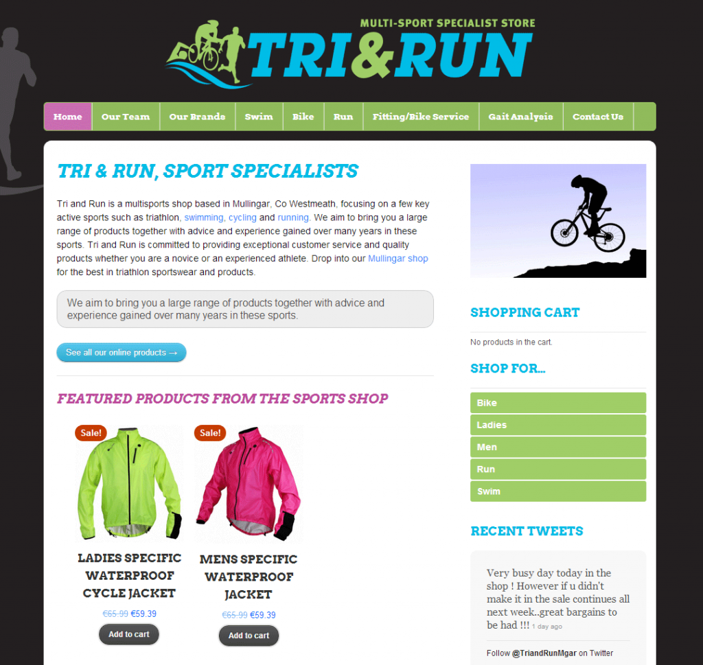 Tri & Run Ecommerce Website
