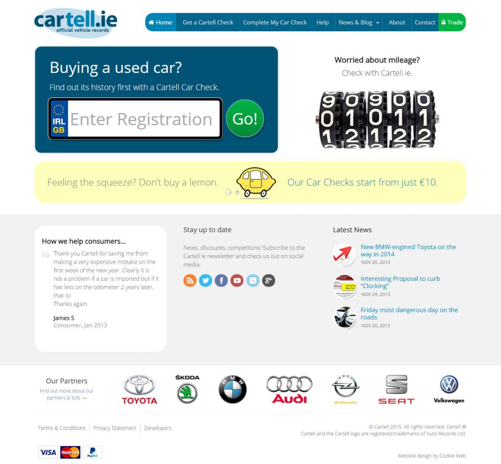 Cartell.ie - website redesign